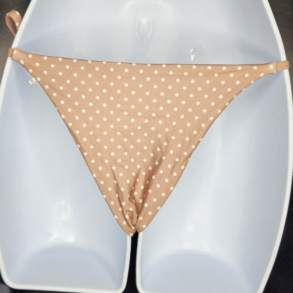 B SWIM Elizabeth Turner Polka Dot Short Sleeve Harper Bralette Bikini.Sz: XS - Picture 9 of 13